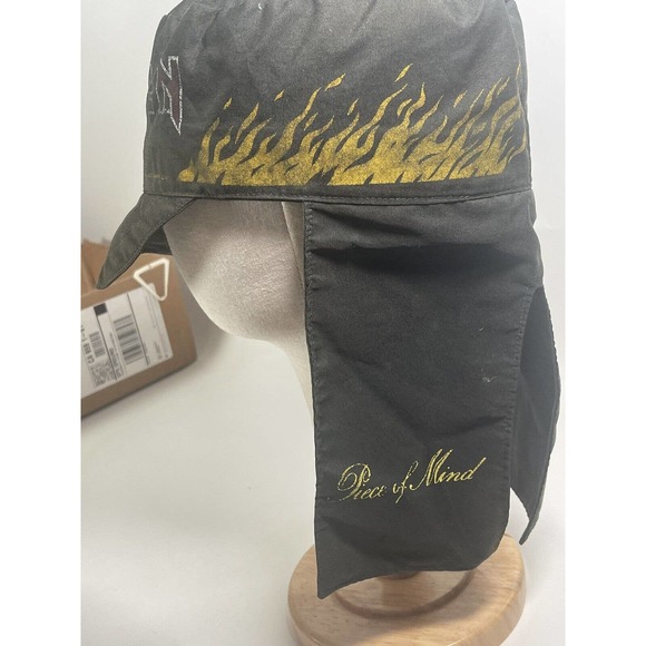 Vintage 80s Iron Maiden Trapper Hat Cap With Ear Flaps Rare Heavy Metal Band - Picture 6 of 9